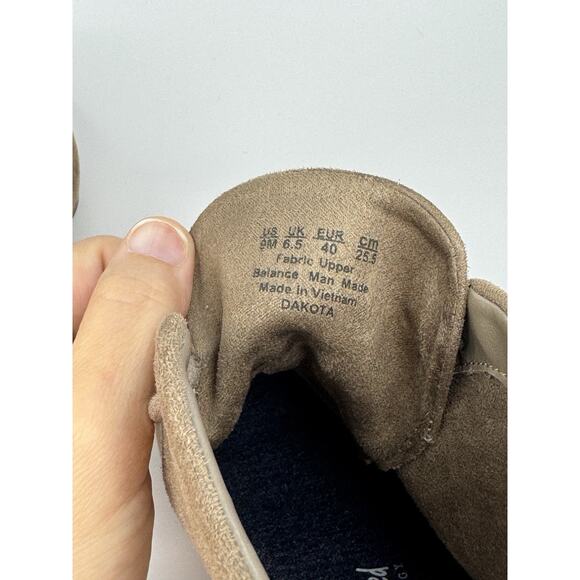 Dr. Scholl’s Dakota Wedge Booties Taupe Faux Suede Lace Up Ankle Boots Women’s 9 - Picture 12 of 16